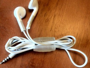 simples fone de ouvido clipe o áudio iphone ipod 3d print model - Mito3D