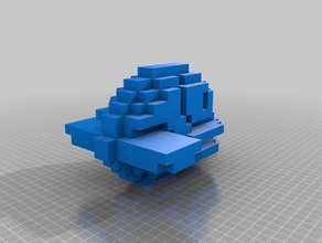 3d flappy kuş hayvanlar 8bit 8 bit karakter oyun nefret minecraft eski 3d print model - Mito3D