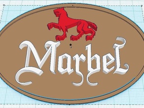 cerveza artesana marbel logo i segni loghi 3d print model - Mito3D