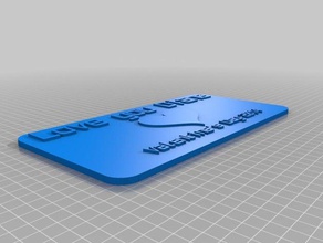 diane valentines day signs logos customized 3d print model - Mito3D
