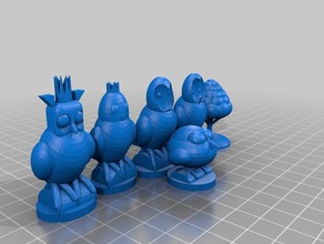 completa coruja conjunto 3d impressão 3d print model - Mito3D