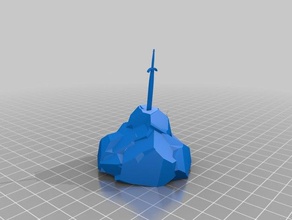 espada de piedra 3d impresión 3d print model - Mito3D