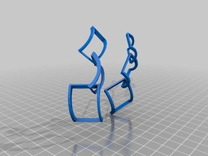 caindo sqaures brincos 3d impressão 3d print model - Mito3D