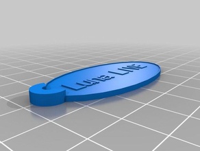 luna vivre keychin de porte-clés personnalisé 3d print model - Mito3D