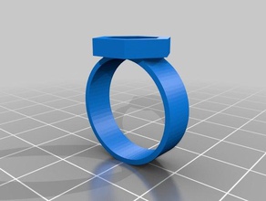 anello blu gioielli 3d print model - Mito3D