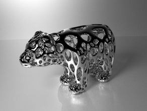 oso de voronoi estilo los animales 3d print model - Mito3D