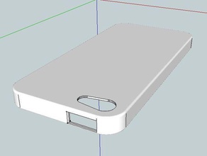iphone 5 5s composant logiciel enfichable sur le cas sans logo trou agrandir bouton d'alimentation de mobile 3d print model - Mito3D