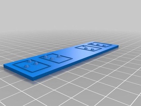 my customized parametric braille name plateskeyrings organization 3d print model - Mito3D