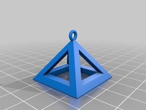 hollow pyramid earrings 3d print model - Mito3D