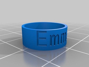 emmas anel size3 anéis personalizado 3d print model - Mito3D