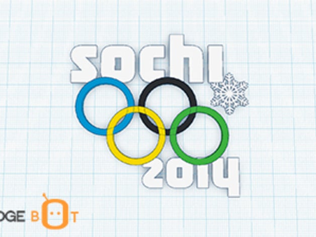 Sotschi die Olympischen Ringe 2014 sport im freien fail Spiele Russland 3D print model - Mito3D