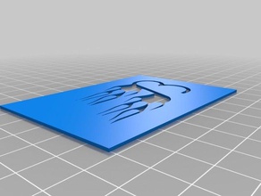 flaming beta 2 stencil-o-matic art strumenti personalizzato 3d print model - Mito3D