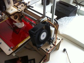 printrbot lc montagem de ventilador 3d a impressora acessórios 3d print model - Mito3D