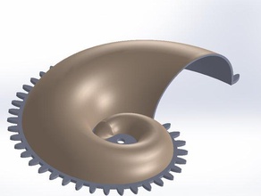 nautilus gears remix coming interactive art 3d print model - Mito3D
