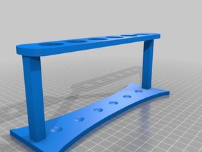 test tube stand holds 6 tubes tool holders boxes 3d print model - Mito3D
