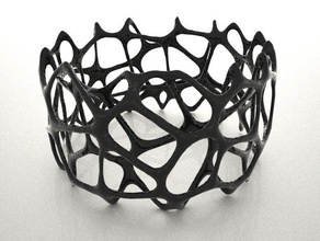 de voronoi bracelet les bracelets générative meshlab paramétrique 3d print model - Mito3D
