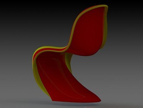 silla panton modelo muebles solidworks 3d print model - Mito3D