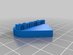 makenzie heart customized 3d print model - Mito3D