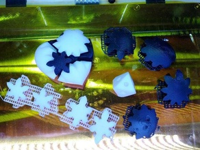 dual-strusion micro-gear-Herz Schlüsselanhänger heartgear Spielzeug 3d print model - Mito3D