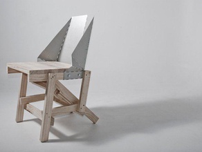 sedia mutante cadeira do agregado familiar enzo móveis mari de metal o design aberto assento jato água corte madeira 3d print model - Mito3D