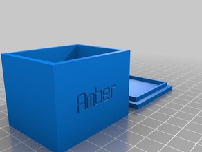 caja ámbar los contenedores personalizado 3d print model - Mito3D