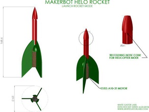 helo modello rocket launch pad estes stile altri 3d Modello arduino l'elicottero makeentry mendel parte pla rapman reprap nastro di gomma test strumento giocattolo 3d print model - Mito3D