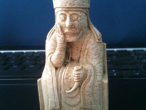 lewis chessmen queen chess 3d print model - Mito3D