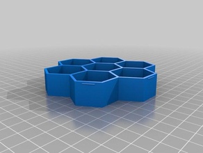 honeycomb screw pills organizer tool holders boxes lid order organiser screws 3d print model - Mito3D