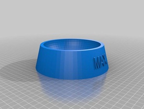 maxparametric dog cat food bowl pets customized 3d print model - Mito3D