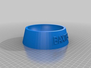 baxter parametric dog cat food bowl pets customized 3d print model - Mito3D