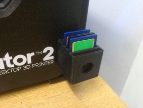 replicator 2 sd card caddy 3d printer accessories holder storage 3d print model - Mito3D