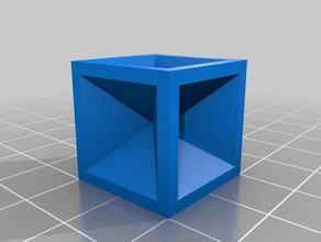 idented side cube 3d printing cool indented 3d print model - Mito3D