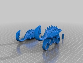 total ankylosaurus soqueiras 3d impressão 3d print model - Mito3D
