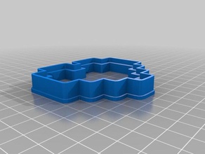 pixel heart cookie cutter kitchen dining valentines day 3d print model - Mito3D