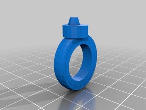 donna tigre anello 20x20mm stampabili più piccoli anelli gioielli 3d print model - Mito3D