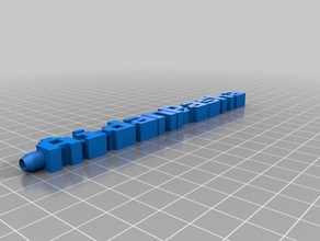 retrò font di word penna aidan art personalizzato 3d print model - Mito3D