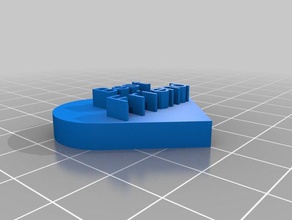 meine individuelle Nachricht Herz 3d print model - Mito3D