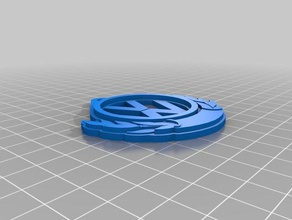 vw keychain automotive 3d print model - Mito3D