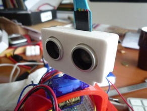 sonar sensor servo mount robotics holder openscad ping 3d print model - Mito3D