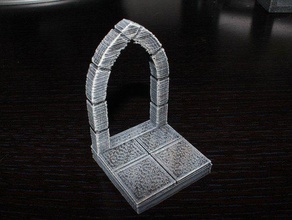 openforge smooth archway toy game accessories dnd tiles dungeon miniatures pathfinder rpg tabletop terrain 3d print model - Mito3D
