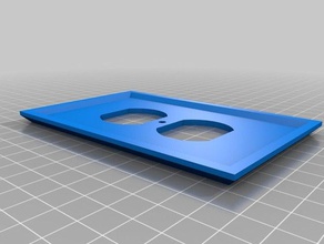 blau junior jumbo-duplex-Steckdose Haushalt angepasst 3d print model - Mito3D