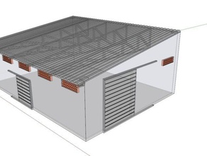 depósito de estrutura edifícios estruturas depotparts fábrica hangar a plataforma galpão 3d print model - Mito3D
