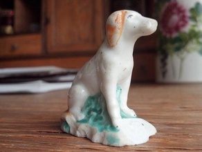 pequeño perro de porcelana exploraciones réplicas 3d print model - Mito3D