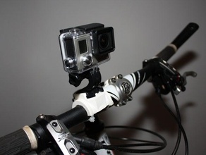 gopro guidon vtt mount camera bike tie zip 3d print model - Mito3D