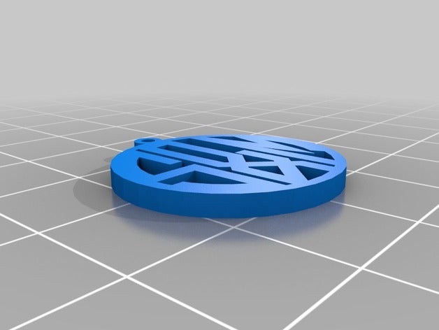 s&m monograma colgante la joyería personalizado 3D print model - Mito3D