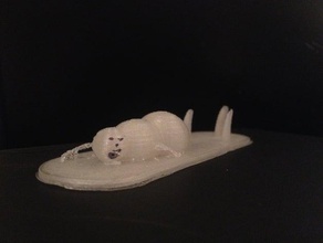 boneco de neve tubarões criaturas calvin e hobbes quadrinhos natação inverno 3d print model - Mito3D