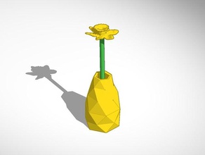 daffodil vase sculptures daffodils flower flowers garden model models vases 3d print model - Mito3D