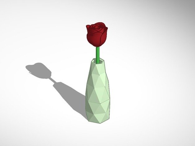 rose vase Dekor Blume Blumen Blumen-Vasen Rosen 3D print model - Mito3D