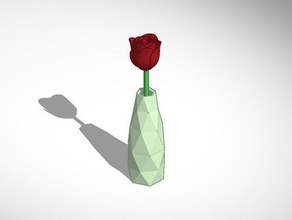 rose vase décor de la fleur fleurs les des vases roses 3d print model - Mito3D