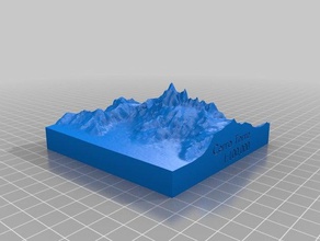 cerro torre 10km collectible mountain sport outdoors 3d topo climb collectable patagonia 3d print model - Mito3D